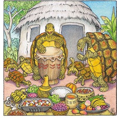  The Tortoise Who Tried To Fly! – A Humorous Exploration of Nigerian Folklore and Ambition